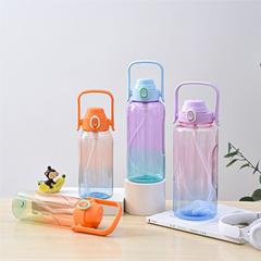 Amazon INS-style gradient dual-color 1000ml 1500ml tumbling bucket sports fitness water bottle space cup