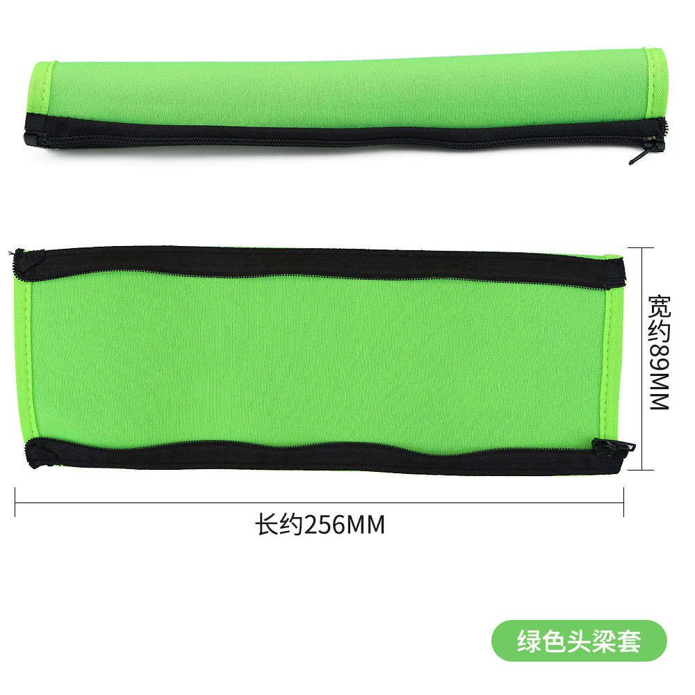 Cubierta de polvo no desechable tela de seda de hielo elástica a prueba de polvo a prueba de sudor auriculares orejeras cubierta protectora de la viga de la cabeza