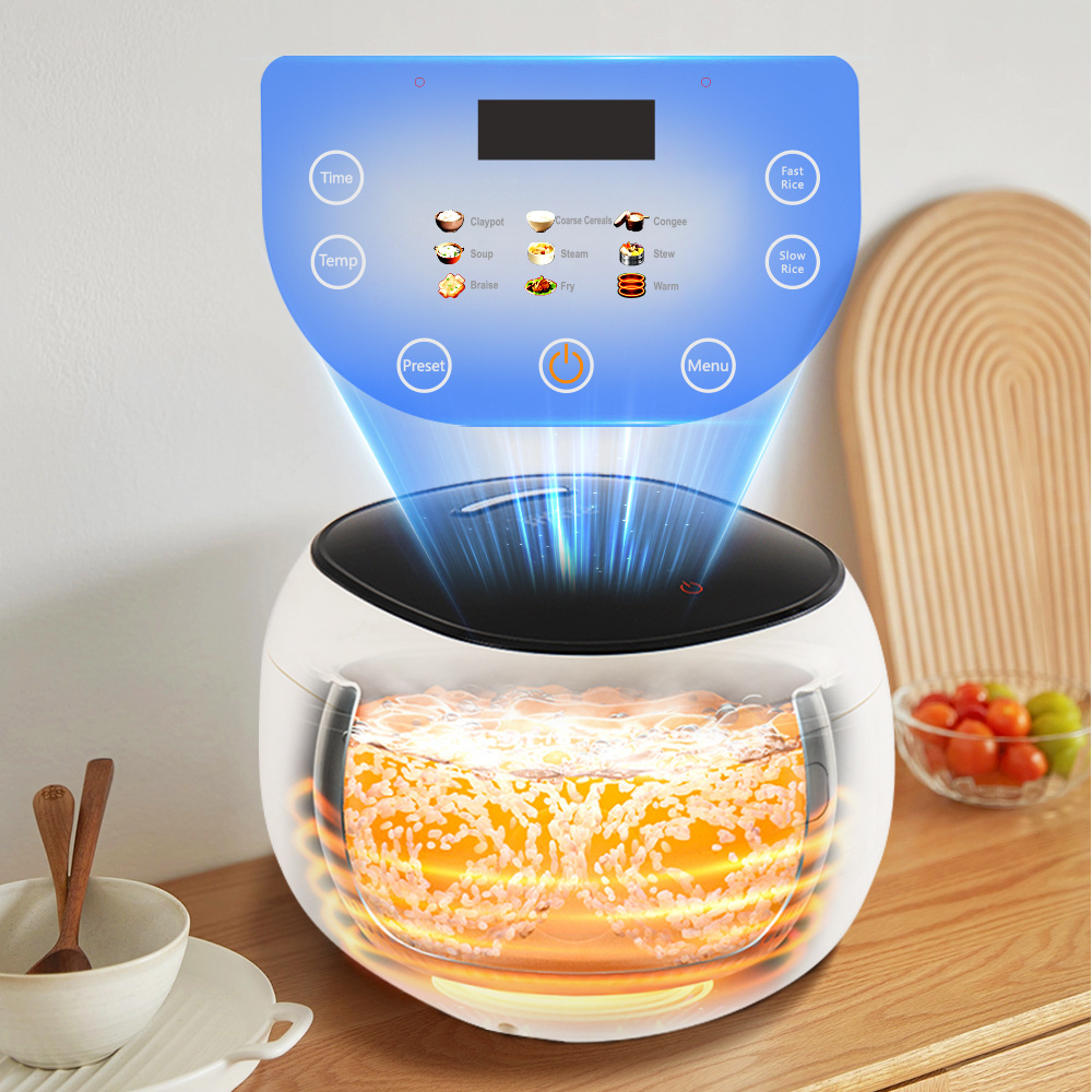Winningstar transfronterizo 1.2l anti-seco quema doble control de temperatura cocina guiso carne sopa multifuncional pantalla táctil Cocina eléctrica