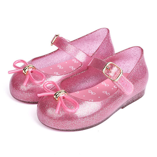 Spring and Summer New Girls' Sandals for 22 Years Baotou Bow Princess Jelly Single-layer Shoes Children's Dance Shoes Cross-border Hair
