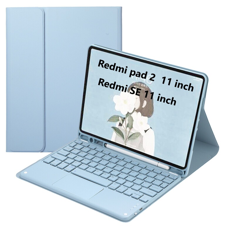 Applicable to Redmi Pad2 Tablet Protective Case Redmi SE 11inch Bluetooth Keyboard Pen Slot Leather Case