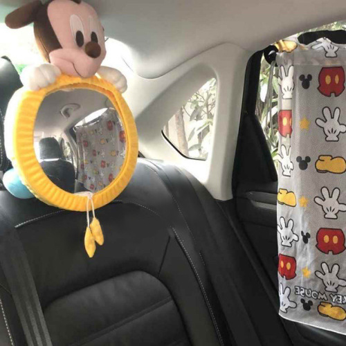 Car child seat safety mirror Winnie the Pooh anti-fall acrylic baby viewing mirror Car interior rearview mirror