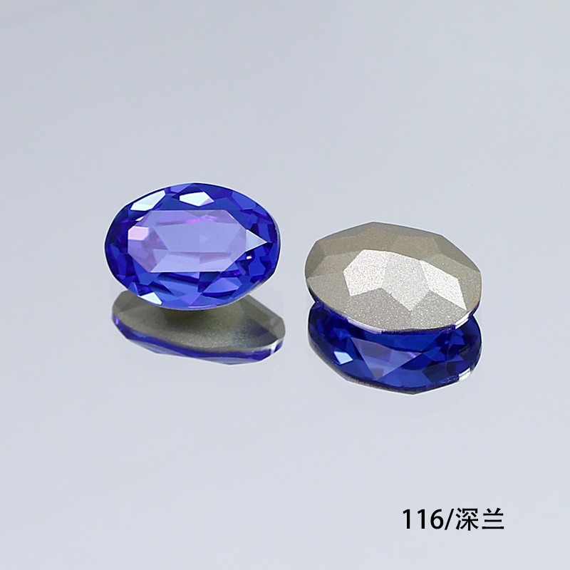 东洲水晶18*13大椭圆尖底钻甄选优质K9水晶爆闪镀银饰品配件工厂|undefined