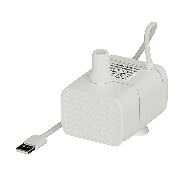Accesorios para bebedores de agua para mascotas bomba de agua USB5V con lámpara de cinta de algodón ajustable flujo de agua escasez de agua apagado silencioso seguridad