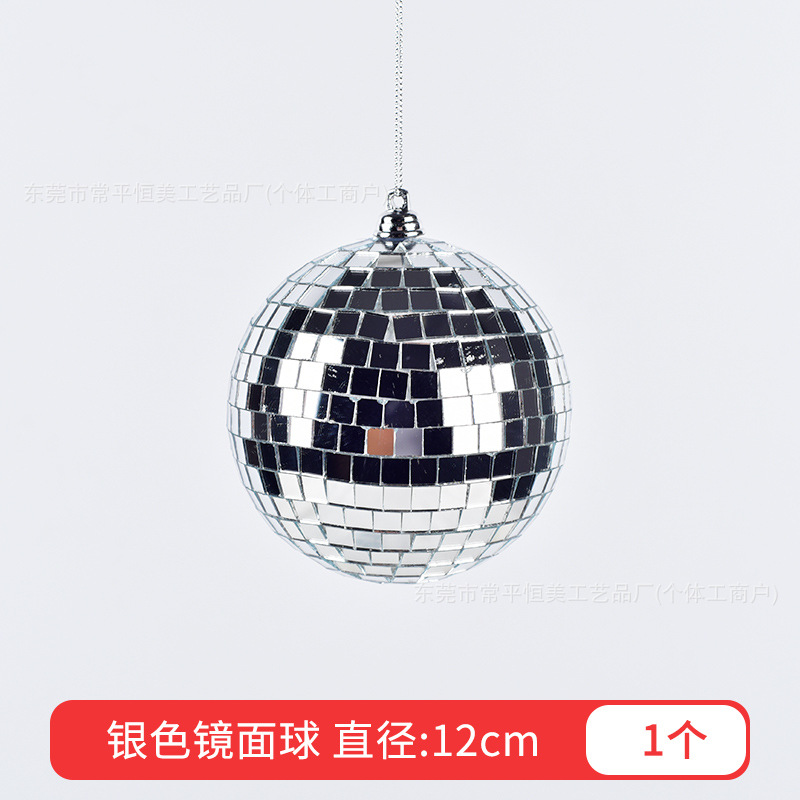 6 - 30cm reflejador de vidrio espejo bola de Navidad decoración para el hogar bola de mosaico escenario discoteca