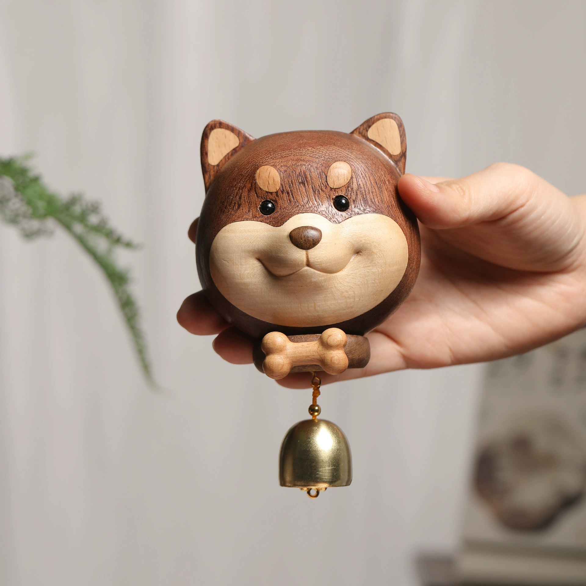Популярная Ebony Shiba Inu Wind Chime подвеска милый исцеление магнитное домашнее хозяйство входа декор творческая фабрика прямая продажа