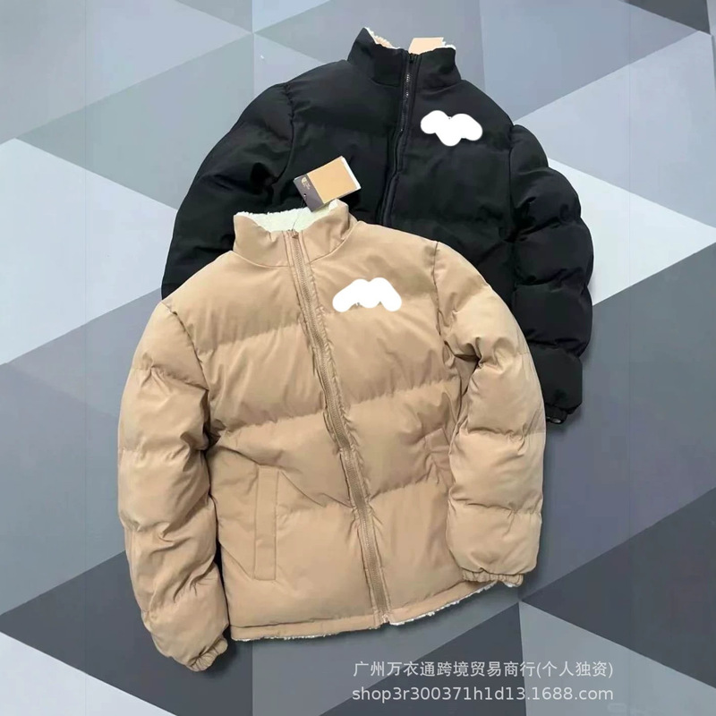 Cross-border lamb wool TNF double-sided 1996 cotton jacket for men and women, autumn and winter, fleece-lined, thickened, loose and warm Cross-border lamb wool TNF double-sided 1996 cotton jacket for men and women, autumn and winter, fleece-lined, thickened, loose and warm
