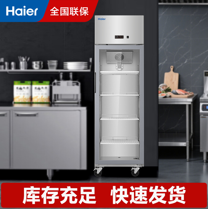 海尔（Haier）商用厨房冰箱酒店饭店餐厅食堂保鲜透明门单门冷藏