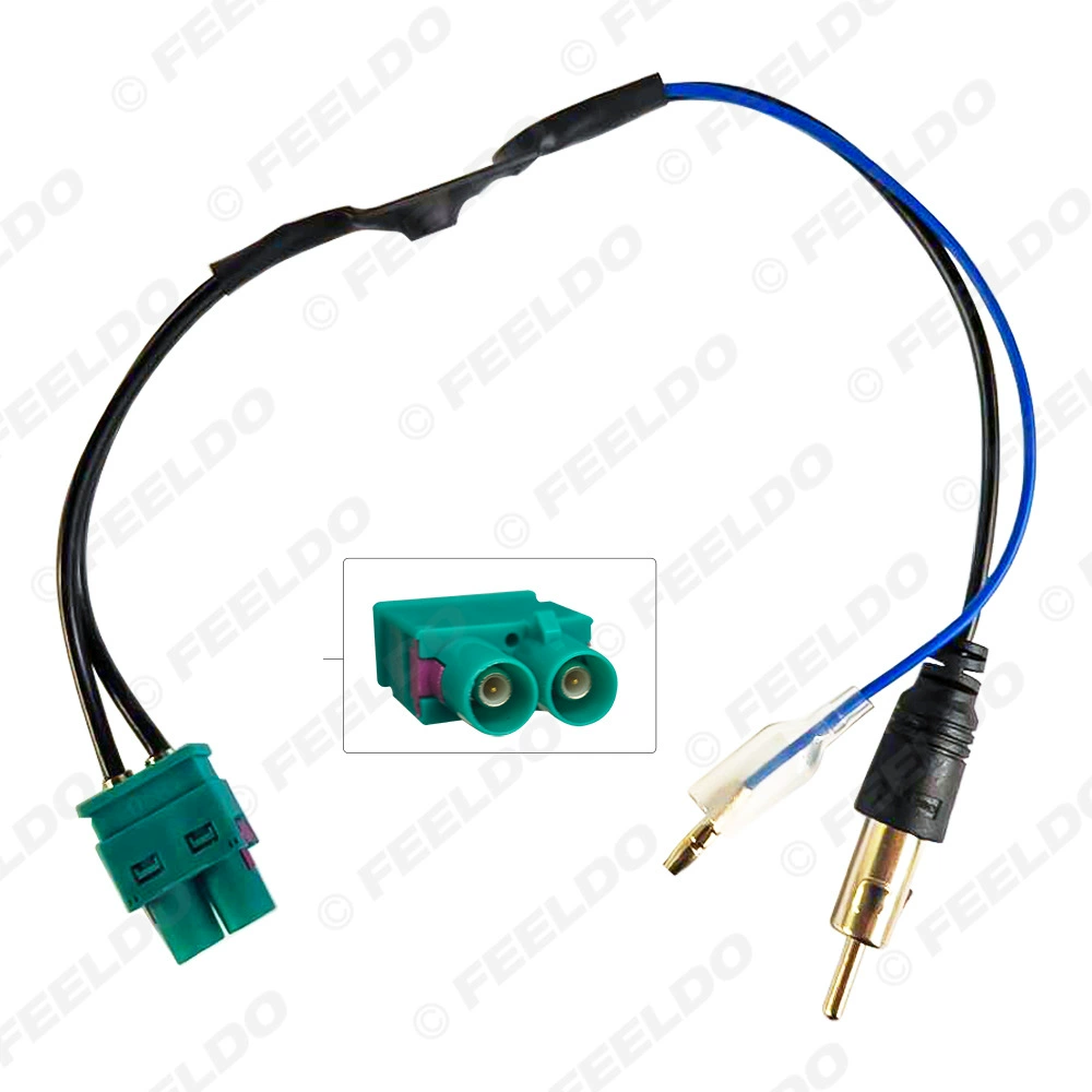 Подходит для Volkswagen с двойной головкой FAKRA R, адаптер радиоантенны FM, автомобильный адаптер антенны с усилителем