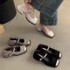 Small fragrant style square head shallow mouth thick heel shoes women's wholesale summer new French temperament fairy high heel Mary Jane shoes