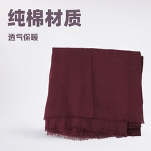 秋季200g纯色人棉围巾百搭高级感viscose敦煌沙漠披肩现货批发