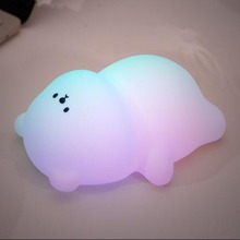 拍拍灯RGB七彩灯婴儿喂奶起夜护眼柔光创意床头灯幻彩氛围灯