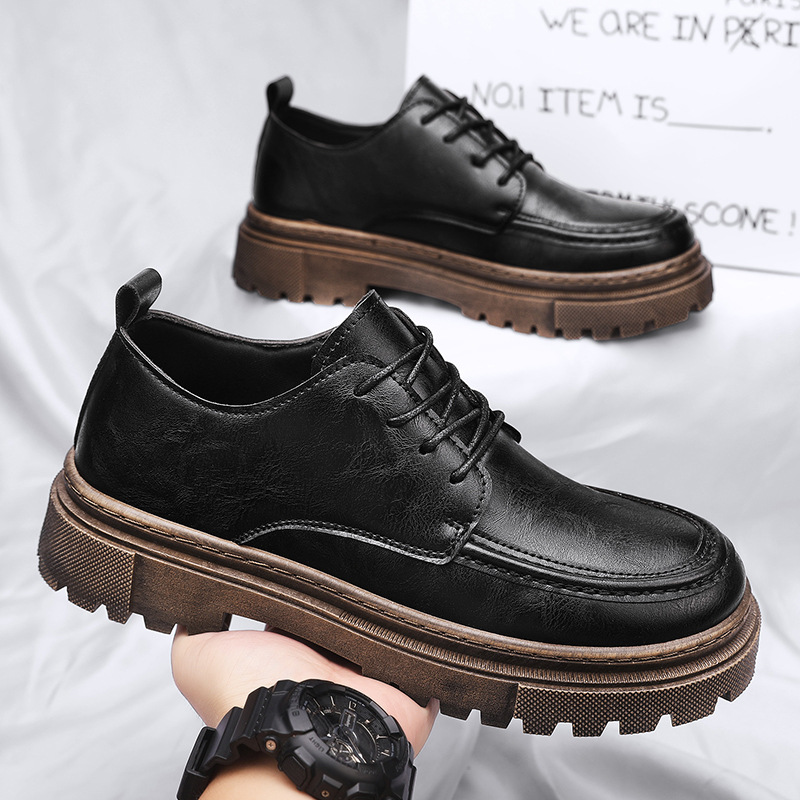 Zapatos casuales para hombres 2024 otoño nuevos zapatos de cuero de negocios transpirables para hombres tendencia universal zapatos de moda para hombres zapatos de estilo estilo estilo de peinado