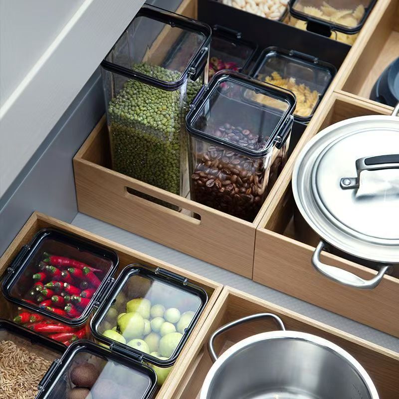 密封缶、穀物、キッチン保存、食品グレードのプラスチック缶、箱、スナック、乾物、茶保存缶、再包装|undefined