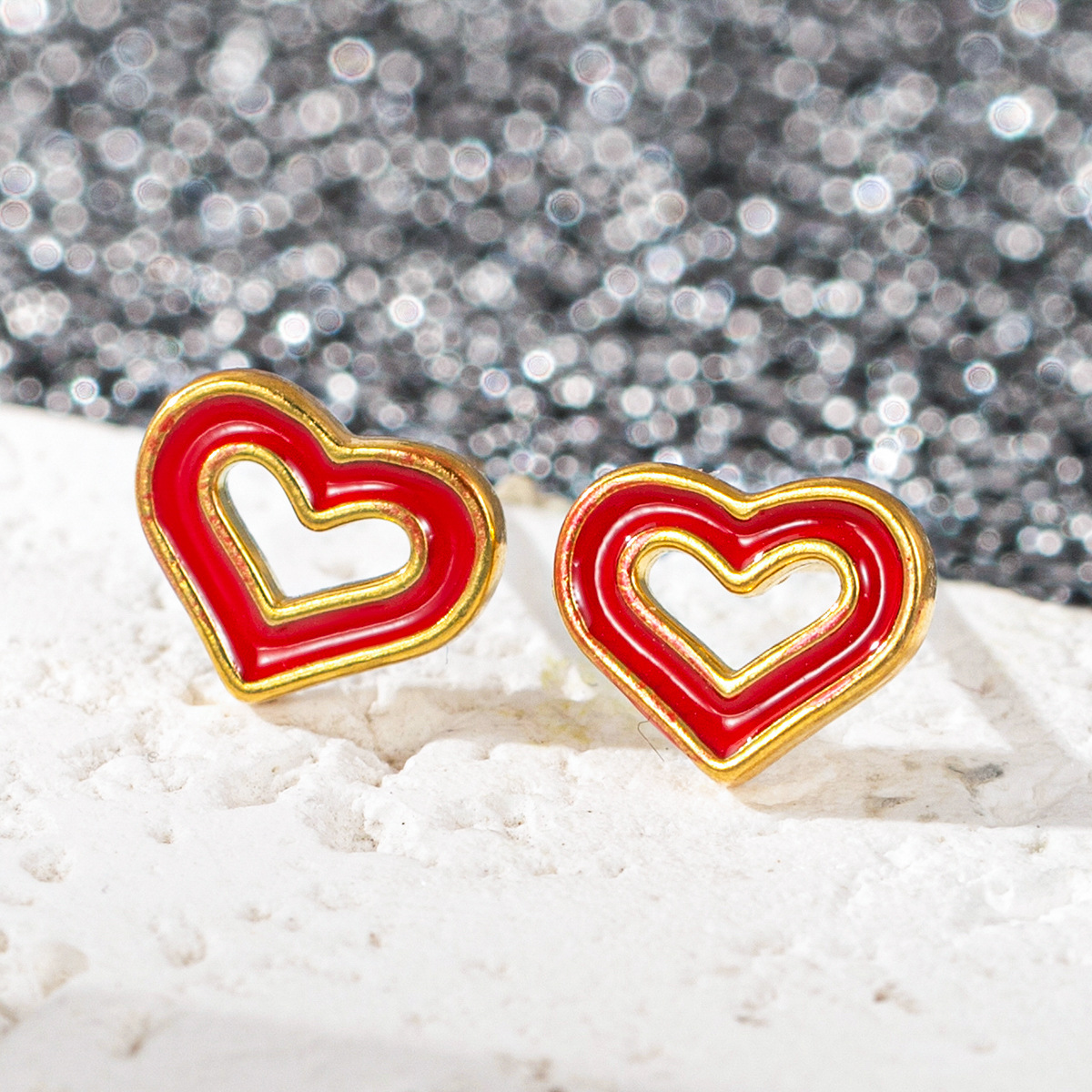 5g Weight 304 Stainless Steel Ear Needle Material 18K Gold Plated Plating Material Ear Studs Classification 1 Pair Quantity Daily Occasion Titanium Steel Material U Shape, Four Leaf Clover, Heart Shape Pattern All Seasons Season Women's Gender Elegant Style 1 Pair Elegant U Shape Four Leaf Clover Heart Shape Titanium Steel 18K Gold Plated Ear Studs 18
