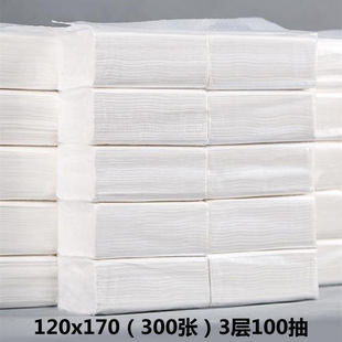 Commercial White Pack Paper White Pack Extraction Paper 3 Layer 100 Wet Water Paper Homestay Paper Restaurant Hotel Wholesale