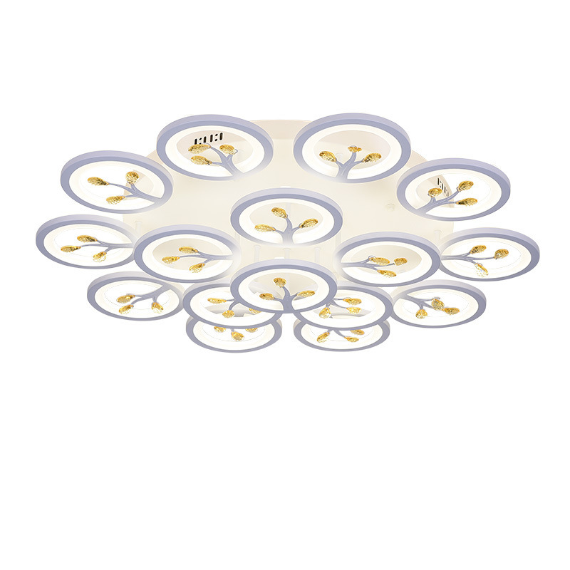 Nueva lámpara de sala de estar de cristal atmósfera simple moderna lámpara de dormitorio paquete de lámparas de techo led al por mayor