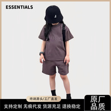 Essentials儿童23ss新款fog欧美潮牌童装男女童夏装高街纯棉短袖t