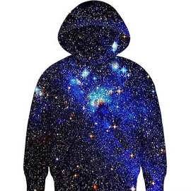 亚马逊跨境新款童装长袖套头连帽衫3D数码打印宇宙闪电休闲卫衣男