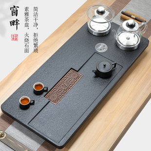 √Natural Black Gold Stone Tea Tray Set, Fully Automatic Integrated Induction Cooker, Water Kettle, Household Tea Set and Tea Table Set