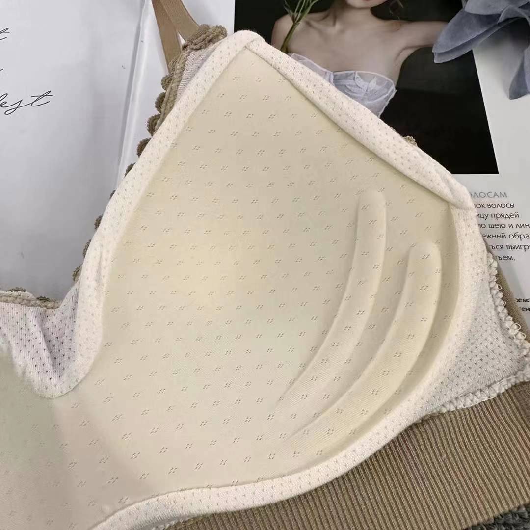 Nueva taza fija sin costuras hermosa espalda sin anillo de acero ropa interior chaleco chaleco cómodo ropa interior damas base sostén al por mayor