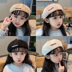 子供用ベレー帽、女の子用プリンセスハット、画家用八角帽、英国風パンプキンハット、秋冬用暖かいベビー帽子、丸い帽子