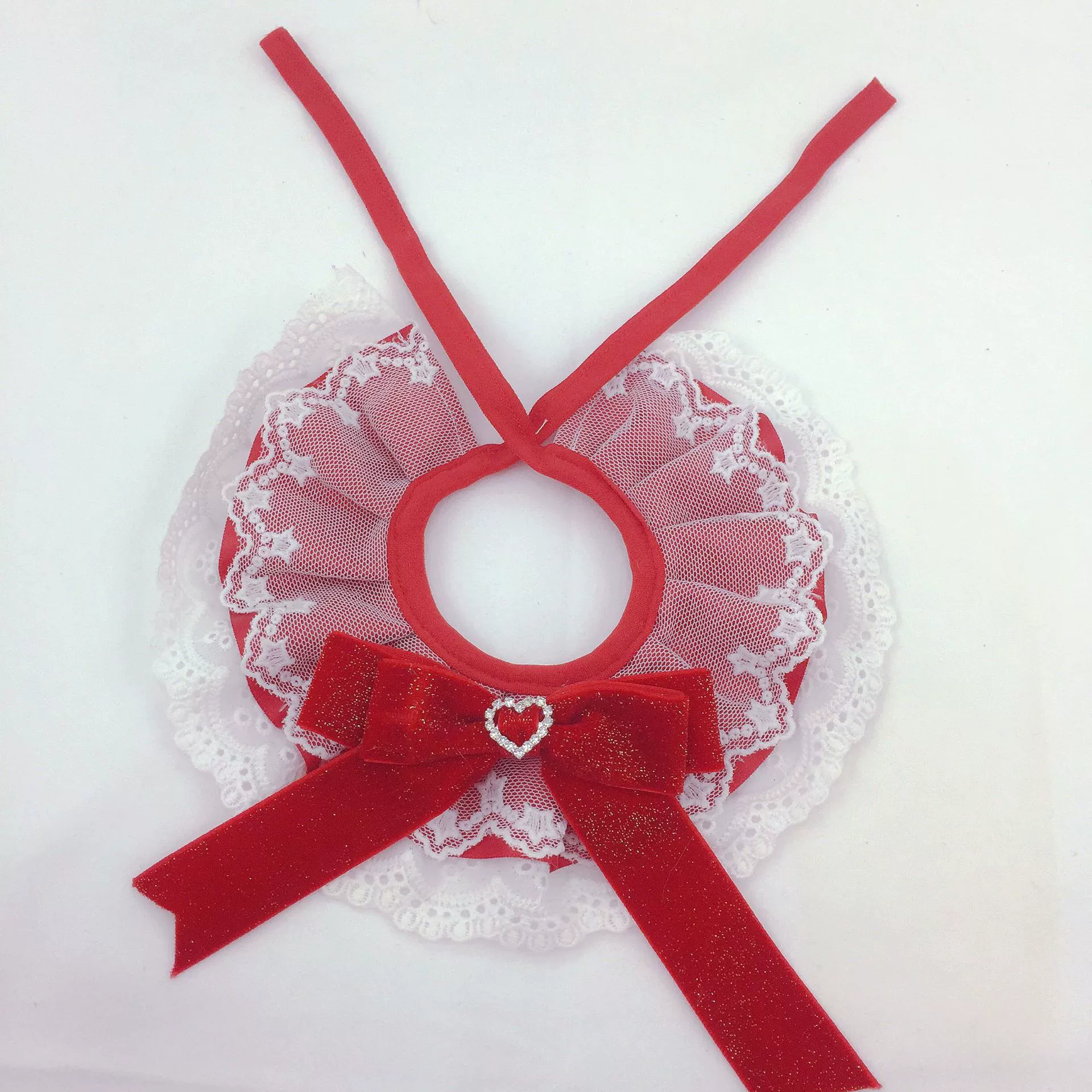 Корейский стиль лук домашнее животное кружевной воротник кружевное скользкое полотенце плед украшения для собак кошка нагрудник Толстая корова шарф