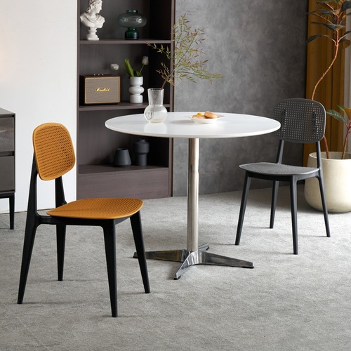 Eames Simple Waiting Small Round Table Small Apartment Household Stainless Steel Dining Table Casual Office Negotiation Table Balcony Table 