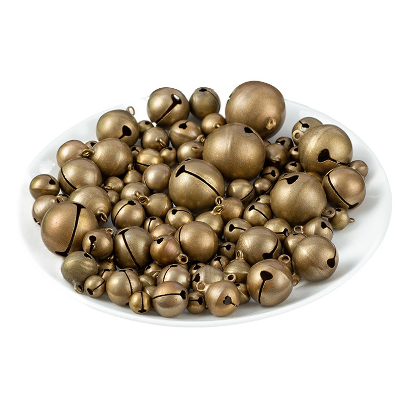 Campana Campana de latón Campana de bronce Colgante de campana de una palabra Colgante pequeño Joyas de bricolaje Campana de cobre de embrión de Navidad