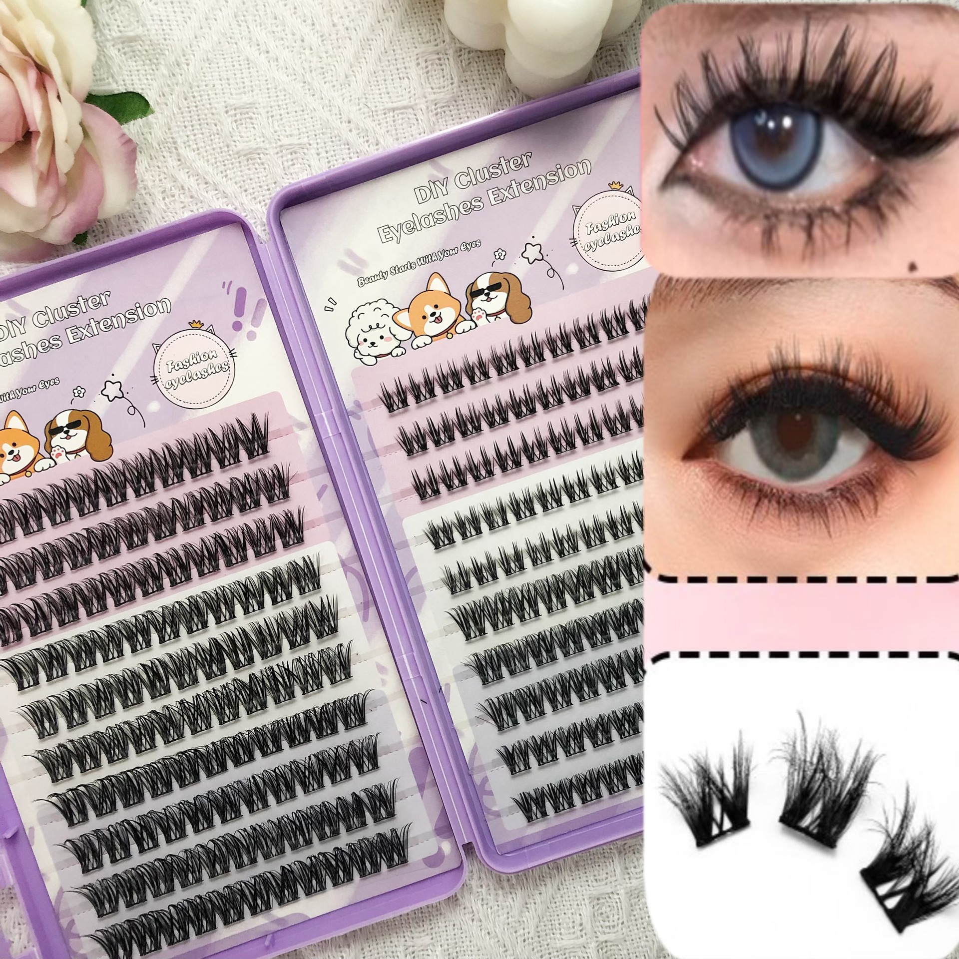 Las pestañas falsas transfronterizas proporcionan pestañas falsas de gran capacidad sin pegamento.