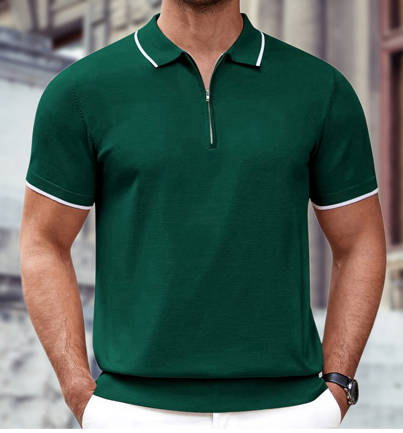 210g Weight Short Sleeve Sleeve Length Polyester Fabric Type Regular Top Length Holiday, Daily Occasion Turndown Neckline Regular Fit Fit Type Solid Color Pattern Summer Season Men's Gender Simple Style Style Wholesale Men's Simple Style Solid Color Short Sleeve Men's Tops 无