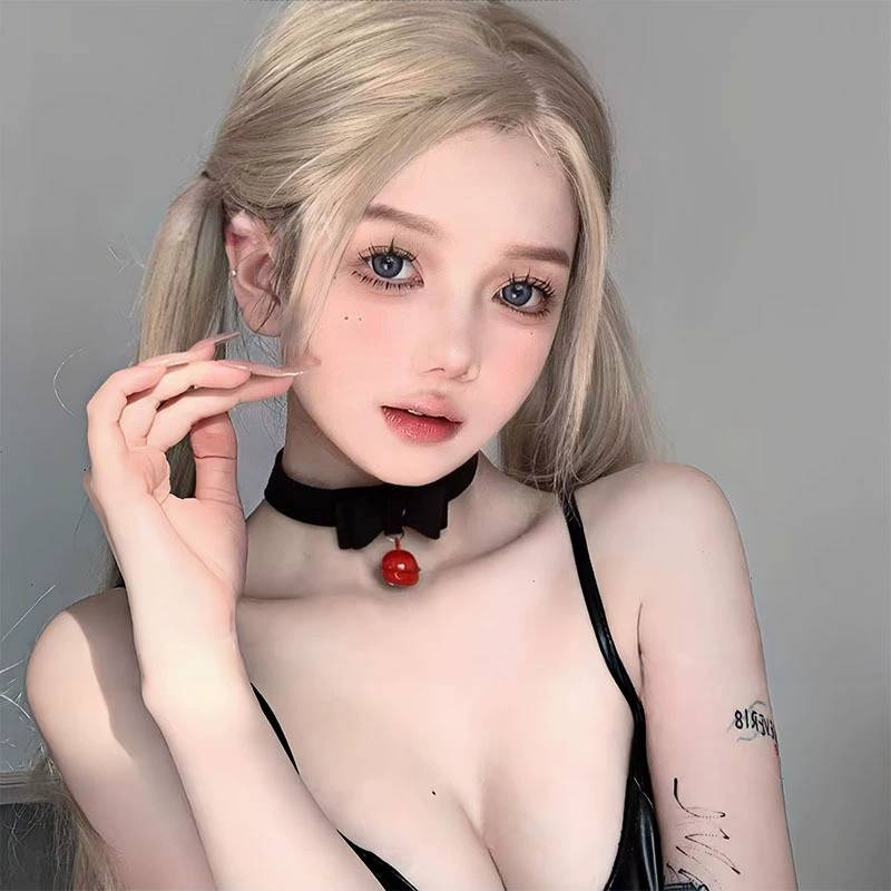К chokер с бантами, ожерелье, sexy маленький колокольчик