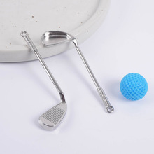 跨境爆款迷你金属仿真高尔夫球杆手机健身包钥匙扣合金球杆挂件