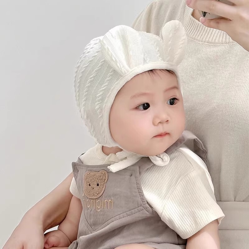 ベビー帽子夏新生児かわいい男性と女性の赤ちゃん春と夏の幼児綿耳保護生後 1 ヶ月胎児帽子|undefined