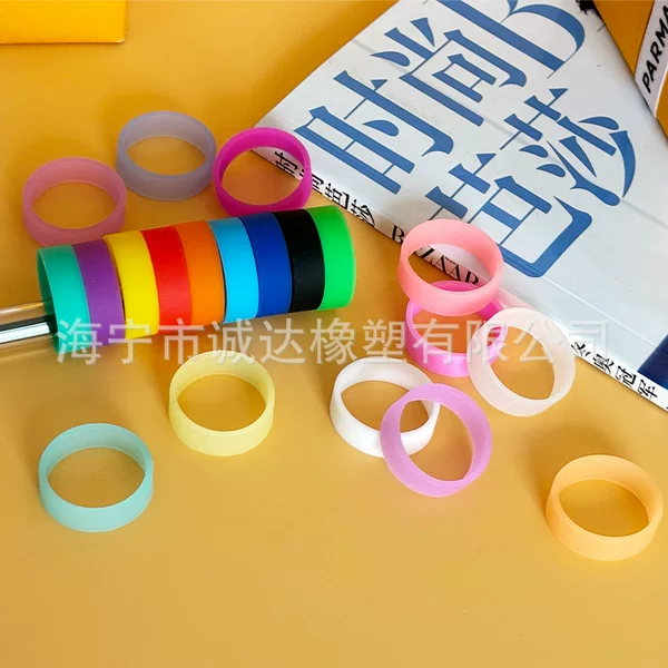 Silicone Ring Sports Silicone Ring European and American Men's and Women's Jewelry Couple's Ring Rubber Luminous Ring Ring