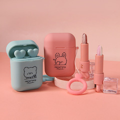 恆芳雙管漸變六色眼影棒高光細閃便攜式耳機收納盒少女心學生彩妝