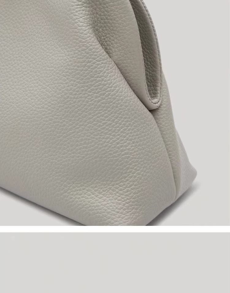 Top-grain cowhide large-capacity genuine leather handbag for women, 2025 new autumn and winter, a unique and high-end Boston pillow bag undefined