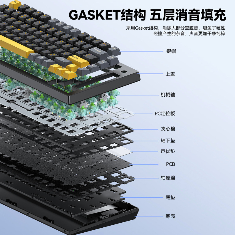 DARK K75PRO三模蓝牙机械键盘侧刻键帽无线电脑办公游戏RGB电竞|undefined