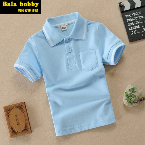Bara Infant Pocket Short Sleeve Polo Shirt Summer Wear 100% Cotton Children's Clothing Children's Top Summer T-Shirt 0-6 Years 