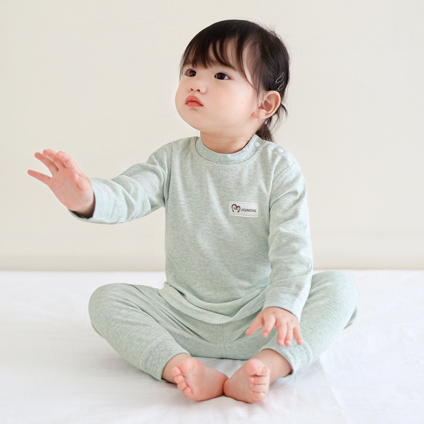 Primavera y otoño ropa interior infantil algodón delgado pijama de base para niños niñas dividido chaqueta de otoño bebé pantalones de otoño