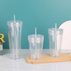 クリエイティブDIYカップ二重断熱ストローカップ二重蓋はフラッシュ粉個性カップ工場卸売りを加えることができる