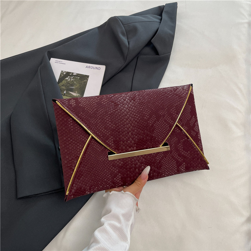 Elegant Evening Clutch Bag For Women Solid Colour Envelope Style_voghion.com