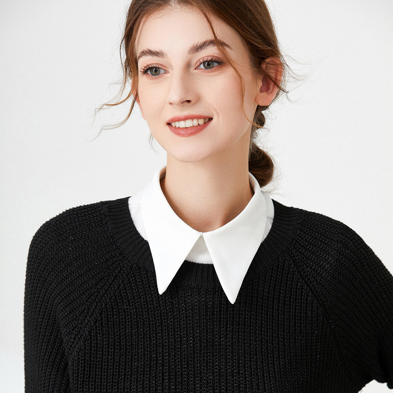 Fake Collar Women's Bottoming Shirt Lace Decoration Fake Collar Autumn and Winter Solid Color Adjustable Top Cross-Border Manufacturer Wholesale Fake Collar Women's Bottoming Shirt Lace Decoration Fake Collar Autumn and Winter Solid Color Adjustable Top Cross-Border Manufacturer Wholesale
