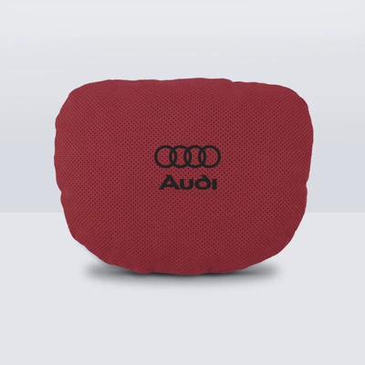 Headrest car neck pillow - audi-wine-red-headrest-single-pack