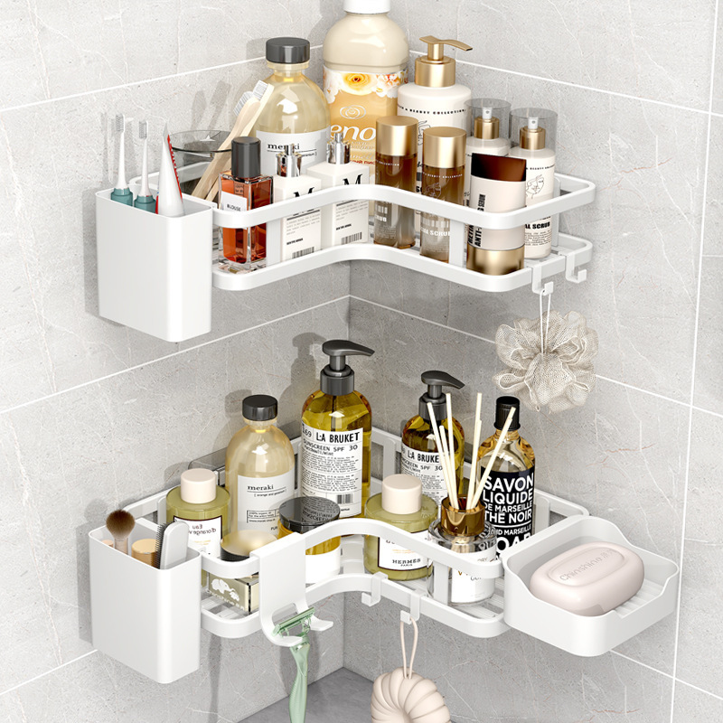 Bathroom Corner Shelf, Bathroom Supplies Storage Rack, Household No-Drill Wall-Mounted Corner Shelf Bathroom Corner Shelf, Bathroom Supplies Storage Rack, Household No-Drill Wall-Mounted Corner Shelf