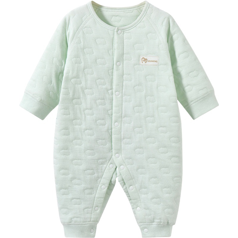 Bebé mono Primavera, Otoño e Invierno desgaste de los hombres y las mujeres algodón cálido traje acolchado otoño mameluco recién nacido Ropa bebé