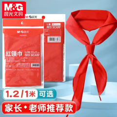 晨光N9523红领巾学生通用1米1.2米不掉色儿童用学校绸缎涤纶面料