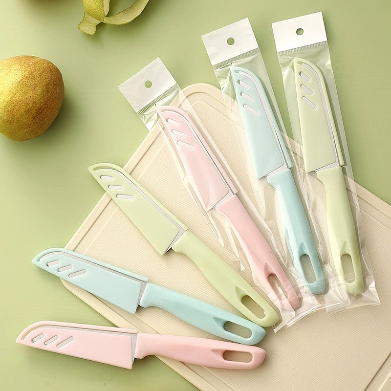 Фруктовый нож из нержавеющей стали нож подарок портативный бытовой пластиковой ручкой один юань магазин дыни и фруктов Овощечистка Янцзян оптом