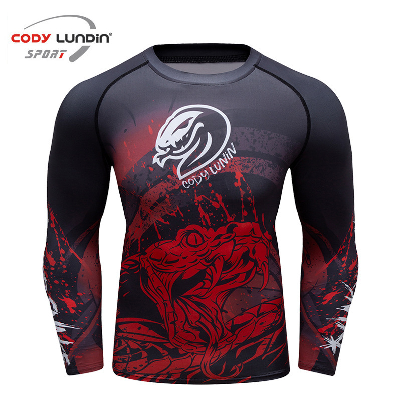 New Men's Fitness Tights Digital Print Long Sleeve Running Basketball Training Clothing Sportswear T-shirt New Men's Fitness Tights Digital Print Long Sleeve Running Basketball Training Clothing Sportswear T-shirt