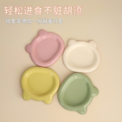 猫咪狗狗单碗超可爱食盆高颜值防打翻粮碗大口径宠物喝水专用碗